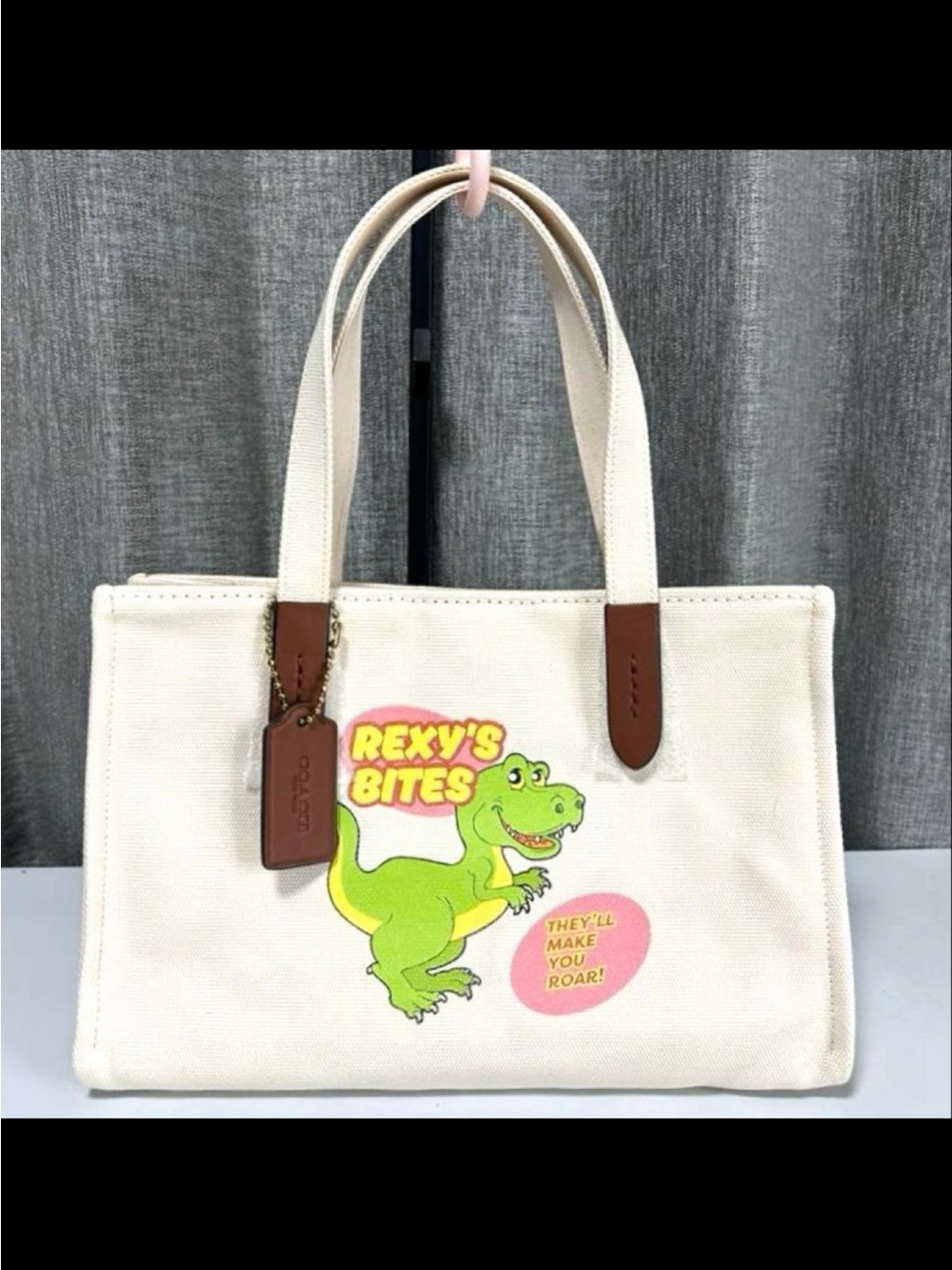 Coach Rexy's Bites Canvas Tote Asia Exclusive 
NWT